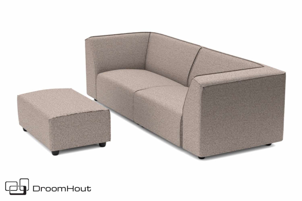 Chill loungebank Bubalou 3-zits + hocker small DroomHout