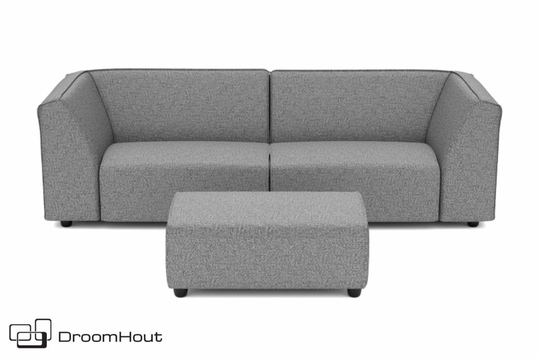 Chill loungebank Bubalou 3-zits + hocker small DroomHout