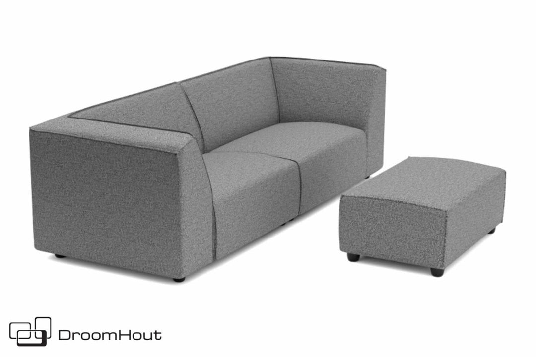 Chill loungebank Bubalou 3-zits + hocker small DroomHout