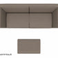 Chill loungebank Bubalou 3-zits + hocker small
