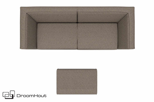 Chill loungebank Bubalou 3-zits + hocker small