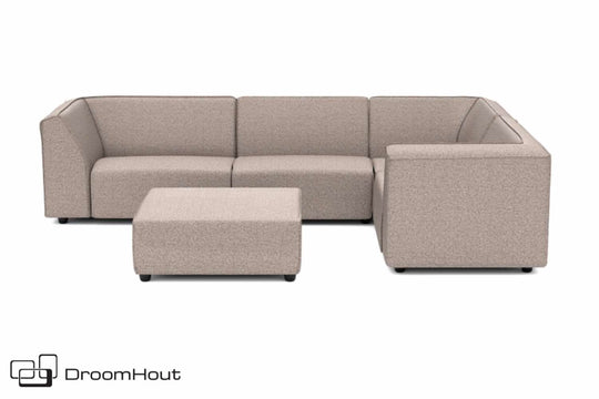 Chill loungeset Bubalou 6-zits hoek + hocker DroomHout