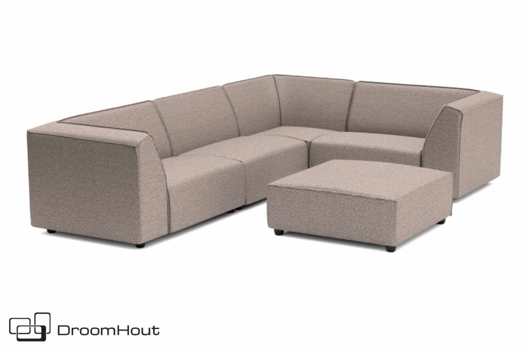 Chill loungeset Bubalou 6-zits hoek + hocker DroomHout