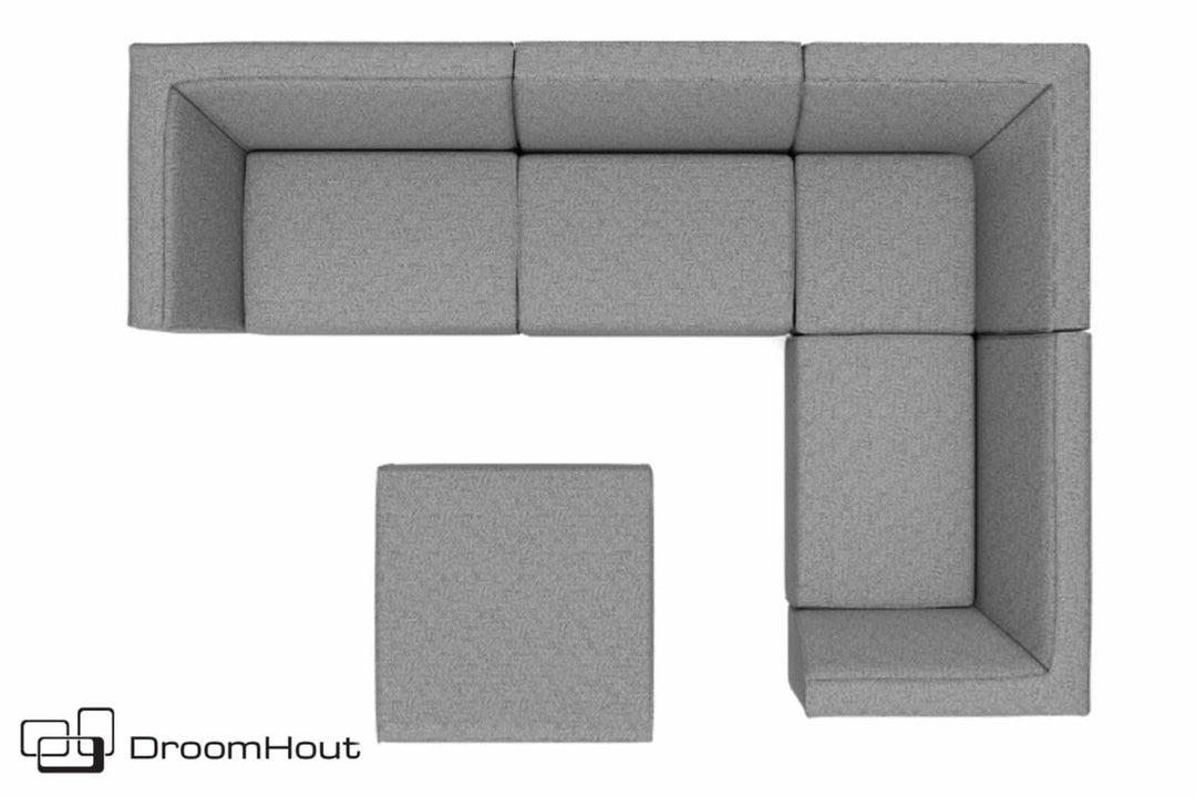 Chill lounge set Bubalou 6-seater corner + ottoman