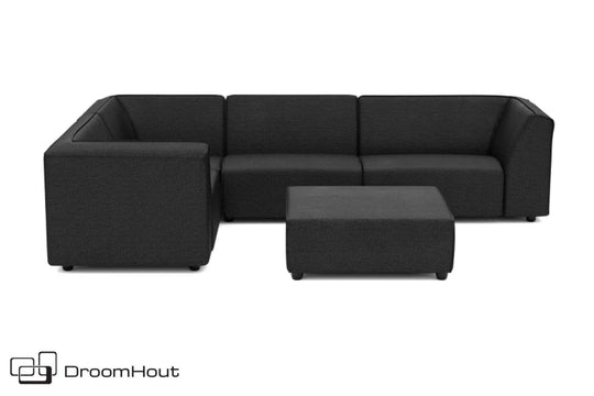 Chill loungeset Bubalou 6-zits hoek + hocker DroomHout