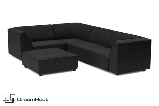 Chill loungeset Bubalou 6-zits hoek + hocker DroomHout