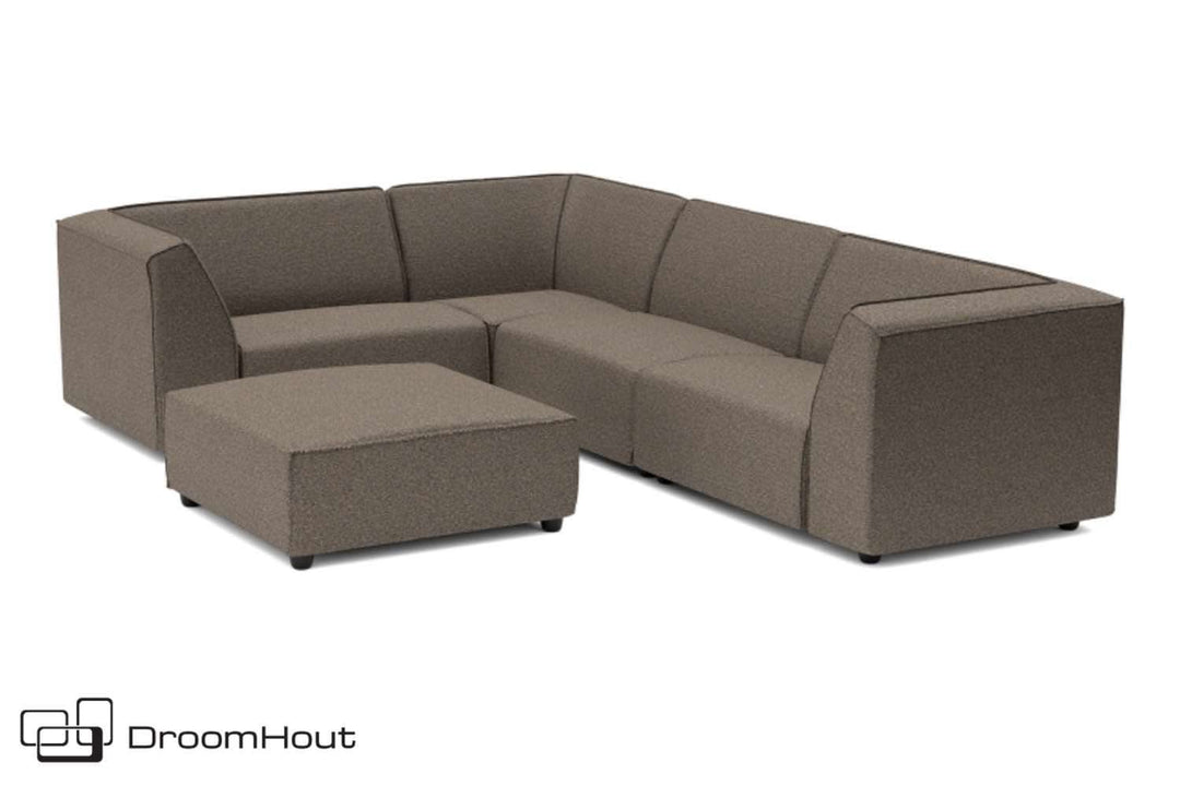 Chill loungeset Bubalou 6-zits hoek + hocker DroomHout