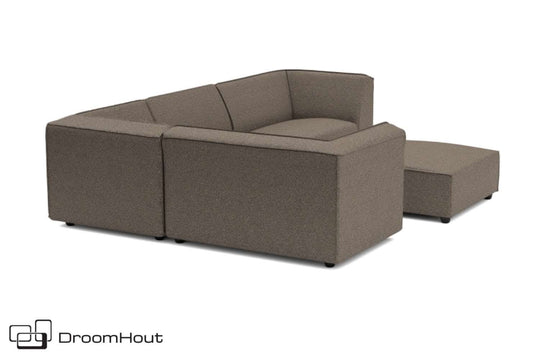 Chill loungeset Bubalou 6-zits hoek + hocker DroomHout