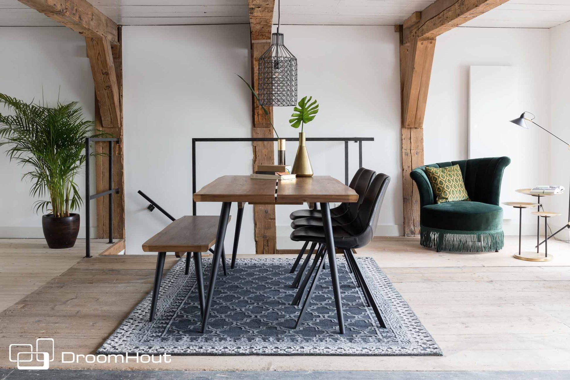 Eettafel noten Dutchbone Alagon