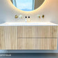 Houtenbadkamermeubel blank eiken latten DroomHout Immaculate