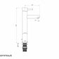 Wastafelmengkraan opbouw hoog rond Pure