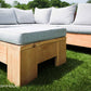 Hoek loungebank Siena 5-zits douglas + gratis hocker voordeelset