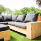 Hoek loungebank Siena 5-zits douglas + gratis hocker voordeelset