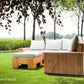 Hoek loungebank Siena 5-zits douglas + gratis hocker voordeelset