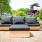 Loungeset Montecastelli - 3-zits loungebank + hocker voordeelset