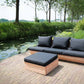 Loungeset Montecastelli - 3-zits loungebank + hocker voordeelset