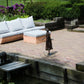 Loungeset Montecastelli - 3-zits loungebank + hocker voordeelset