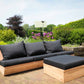 Loungeset Montecastelli - 3-zits loungebank + hocker voordeelset