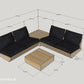 Loungeset Montecastelli - 4-zits hoekbank + hocker + hoektafel voordeelset