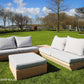 Loungeset Montecastelli - 4-zits hoekbank + hocker + hoektafel voordeelset
