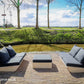 Loungeset Montecastelli - 4-zits loungebank + hocker voordeelset