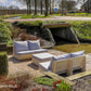 Loungeset Montecastelli - 4-zits loungebank + hocker voordeelset