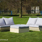Loungeset Montecastelli - 4-zits hoekbank + hocker + hoektafel voordeelset