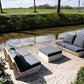 Loungeset Montecastelli - 4-zits loungebank + hocker voordeelset
