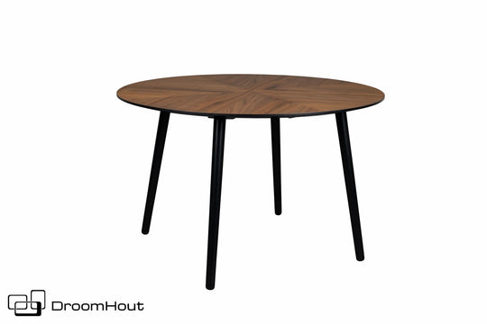 Ronde eettafel noten Dutchbone Clover