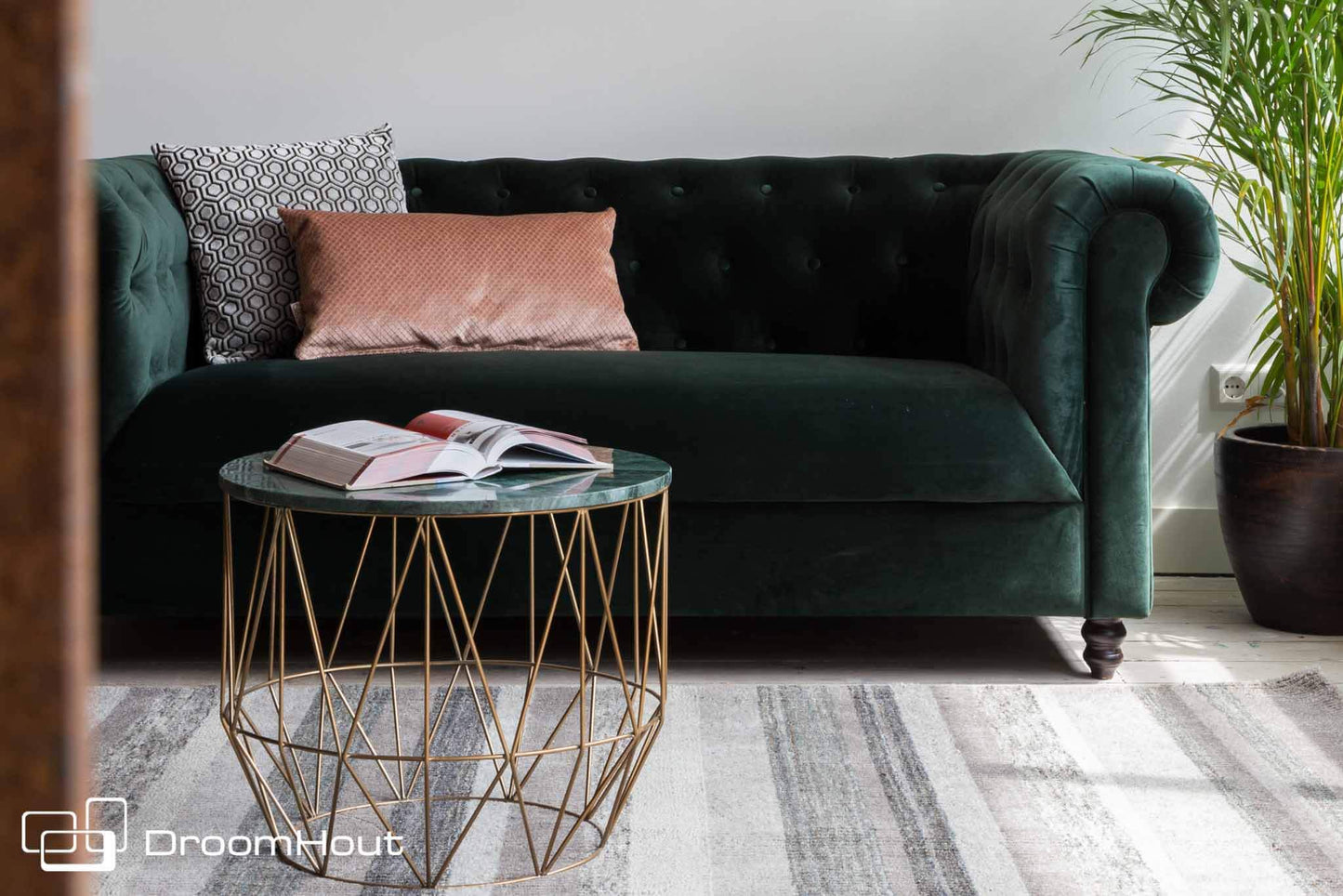 Sofa Dutchbone Chester donkergroen DroomHout