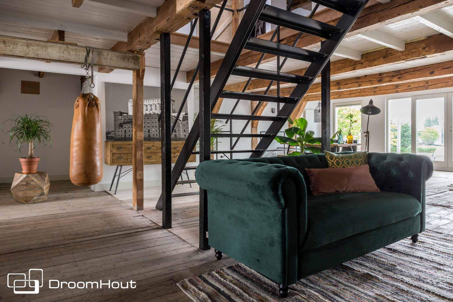 Sofa Dutchbone Chester donkergroen DroomHout\