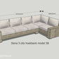Hoek loungebank Siena 5-zits douglas + gratis hocker voordeelset