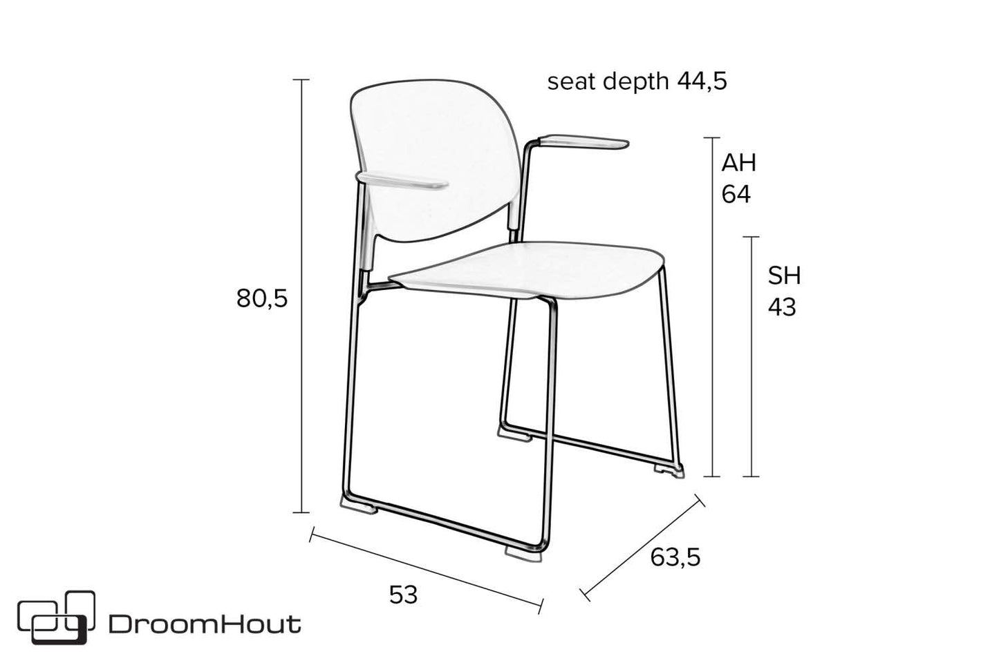 Stoel DREAUM Stacks armchair (per 4)