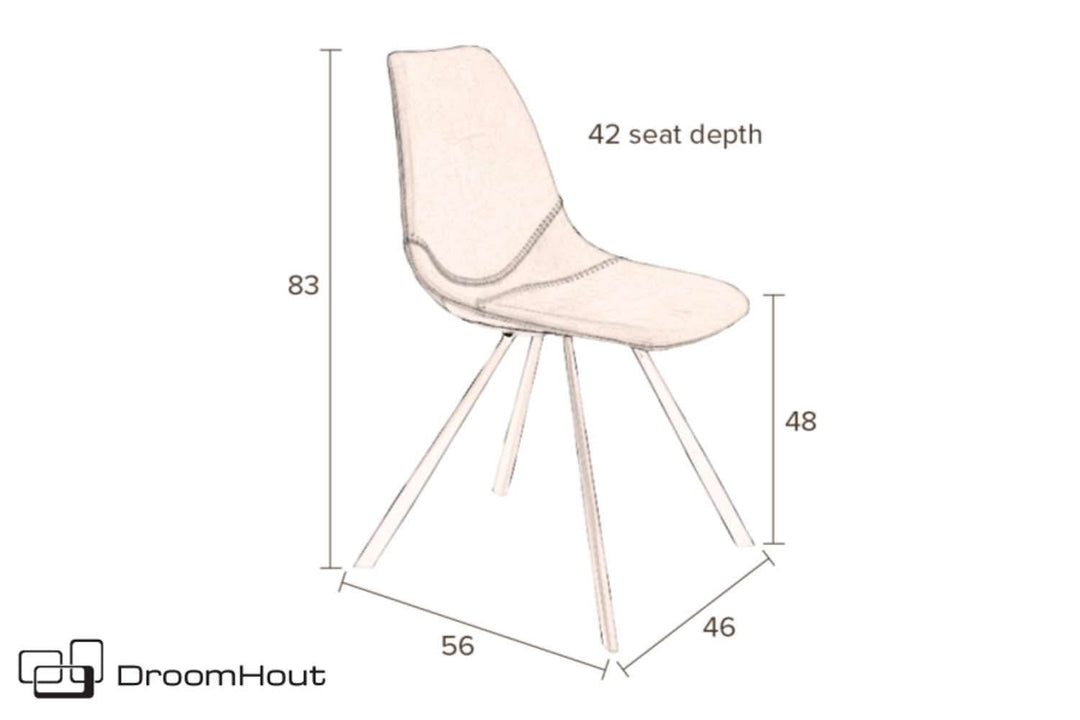 Stoel Dutchbone Franky Chair velvet (per 2)