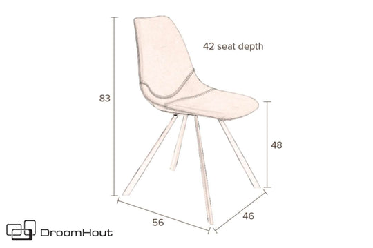 Stoel Dutchbone Franky Chair velvet (per 2)