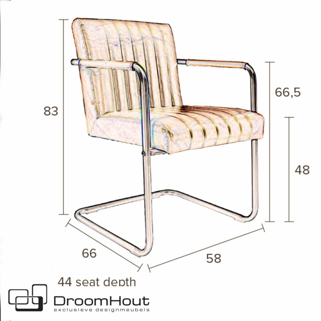 Stoel Dutchbone Stitched LL armchair (per 2)