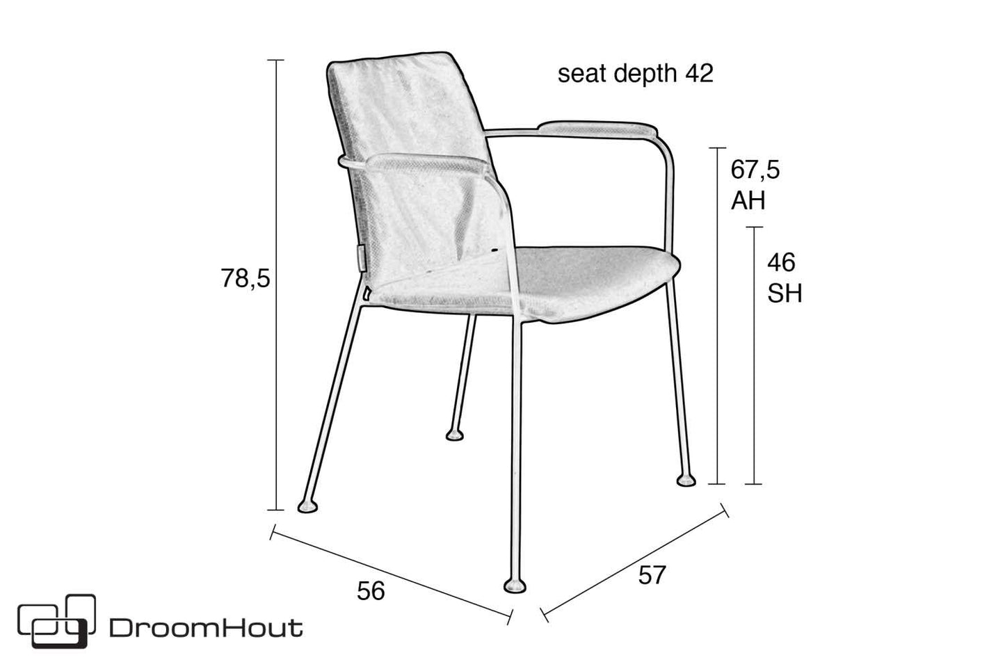 Stoel Zuiver Fab armchair (per 2) (final stock)
