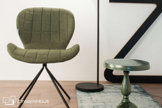 Chair Zuiver OMG - showroom model - set of 2 - green and black