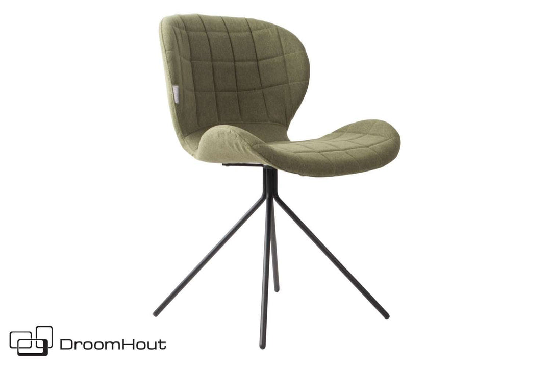 Chair Zuiver OMG - showroom model - set of 2 - green and black