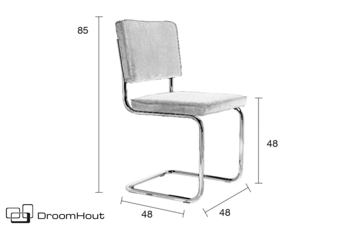 Stoel Zuiver Ridge Rib Brushed (per 2)