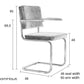 Stoel Zuiver Ridge Rib armchair (per 2)