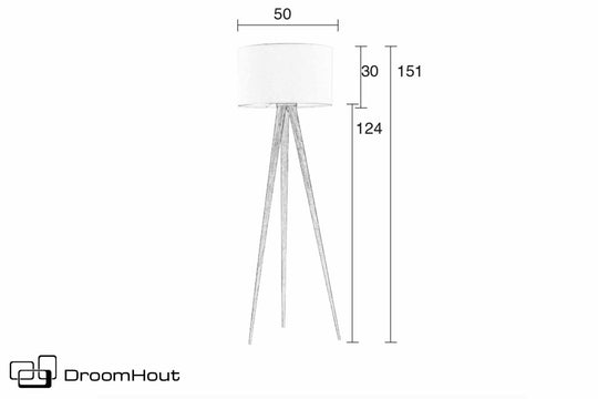 Floor lamp Zuiver Tripod Wood - showroom model