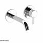 Wastafelkraan Shine inbouw rond chroom