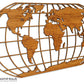 Wanddecoratie Worldmap van hout