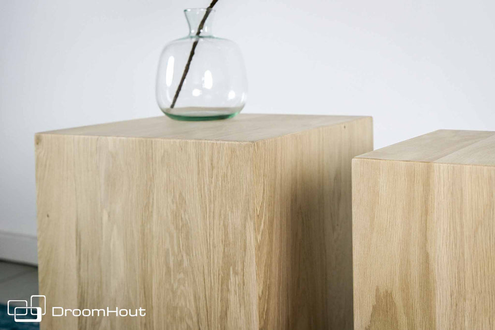 Zuil blank eiken - (60 cm hoog)