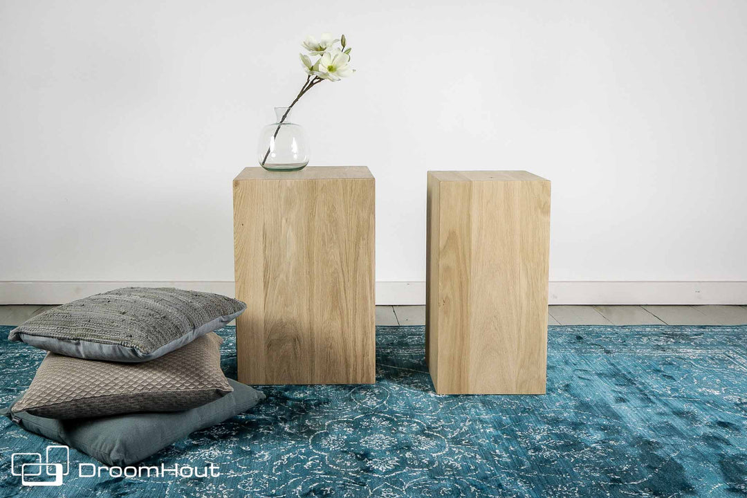 Zuil blank eiken - (60 cm hoog)
