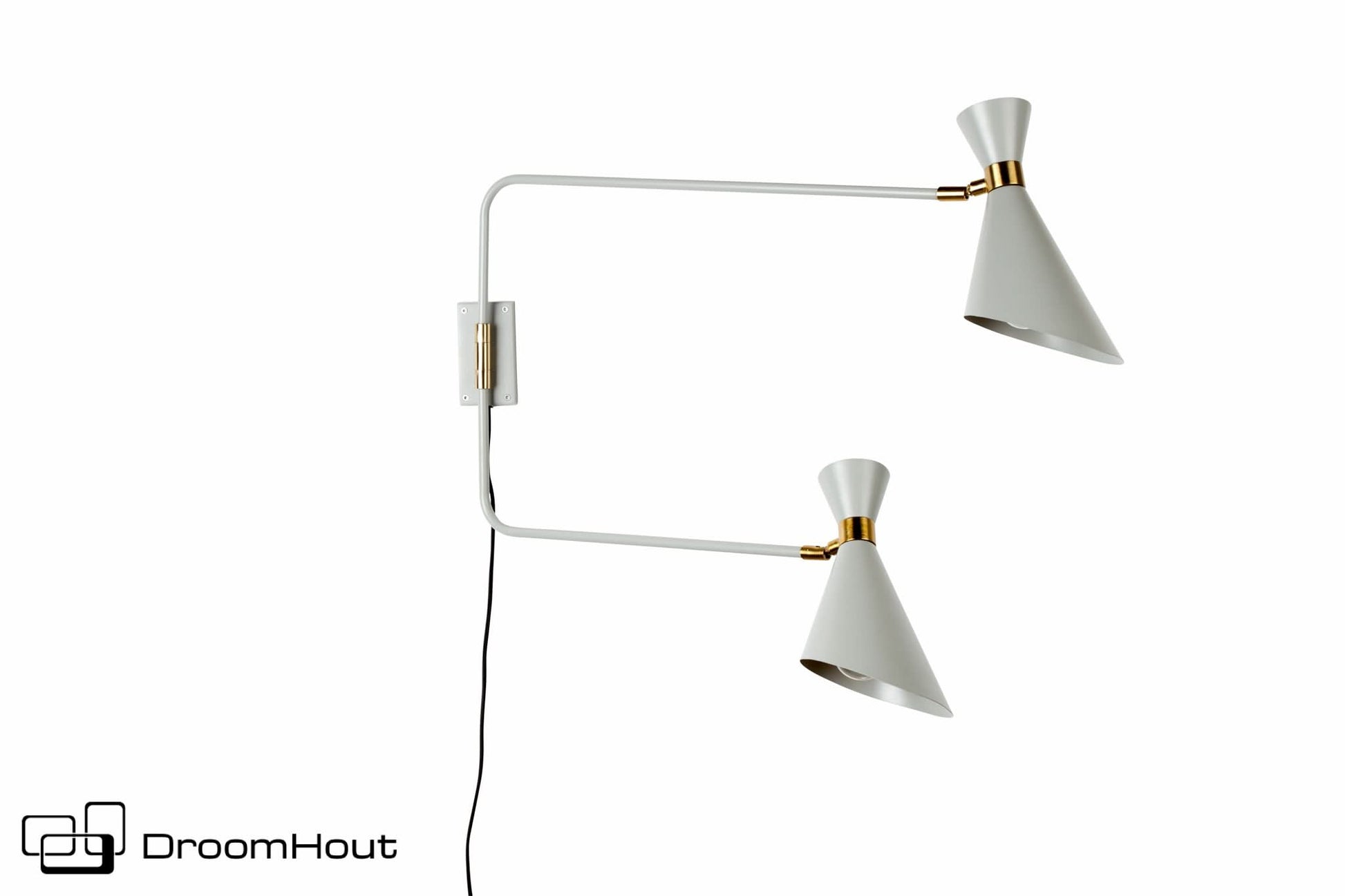 Dubbele Wandlamp Shady Grey Zuiver/DroomHout
